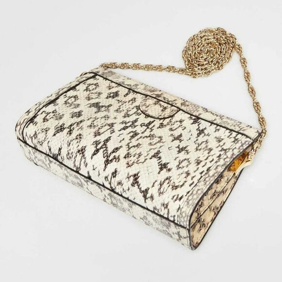 Gucci Black/White Snakeskin Ophidia Small Shoulder Bag - Picture 3 of 10